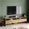 Dmora - Mobile porta TV Thuban, Credenza da soggiorno, Armadio basso per TV, Base parete attrezzata, 180x36h56 cm, Quercia