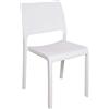 Dmora - Sedia da Esterno Ancona, Seduta da Giardino, Sedia per Tavolo da Pranzo, Poltrona Outdoor, 100% Made in Italy, Cm 46x52h82, Bianco
