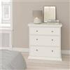 Dmora - Cassettiera Lorraine, Settimino Multiuso, Comò Camera da Letto, Mobile con cassetti, 86x52 h88 cm, Bianco