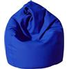 Talamo Italia Dmora Pouf Poltrona a Sacco, Rivestimento in Cotone, 60 x 50 x 80 cm