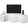 Dmora - Mobile porta TV Alya, Credenza da soggiorno, Armadio basso per TV, Base parete attrezzata, 90x92h32 cm, Bianco