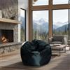 Dmora Talamo Italia - Pouf Abe, Poltrona multiuso, Poltroncina sacco, Pouf poggiapiedi, Made in Italy, 65x65 h50 cm, Nero