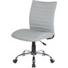 Dmora - Sedia da Ufficio Newcastle, Poltrona operativa, Seduta ergonomica da Ufficio, Cm 54x48h90/100, Grigio