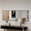 Dmora - Specchio Pleione, Specchiera, Articolo d'arredo a muro, Decorazione con specchio, 40x2h120 cm, Bianco