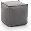 Talamo Italia Pouf Annalaura, Pouf Multifunzione, Poltroncina Relax in Tessuto Imbottito, 100% Made in Italy, 45x45h45 cm, Grigio
