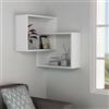 Dmora - Mensola Alniyat, Scaffale, Ripiano a muro, Scaffalatura multiuso, 68x60h68 cm, Bianco