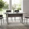 Dmora - Consolle allungabile Lavanda, Tavolo da pranzo con apertura a libro, Consolle multiuso allungabile, 100% Made in Italy, 120x70h75 cm, Cemento