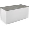 Dmora Baule Miltonia 45x90x45h cm Bianco Chiusura Soft Close Peso Supportato 40 kg, Materiale Piano in Legno Nobilitato Made in Italy