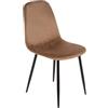 Dmora - Sedia Pismo, Poltrona rivestita in velluto, Sedia da pranzo imbottita, Seduta per riunioni, 45x56h87 cm, Beige