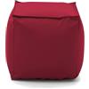 Talamo Italia Pouf Annalaura, Pouf Multifunzione, Poltroncina Relax in Tessuto Imbottito, 100% Made in Italy, 45x45h45 cm, Rosso