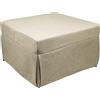 Dmora Talamo Italia Puof Trasformabile Singolo, Made in Italy, Letto Pieghevole, Pouf in Tessuto Sfoderabile Salvaspazio da Soggiorno, Beige, 78 x 78, 195 x 45 cm