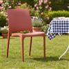 Dmora - Sedia da Esterno Dventurin, Seggiola da Giardino, Seduta Outdoor Multiuso, Panchina da Giardino, Made in Italy, 54x46 h80 cm, Rosa