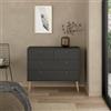 Dmora - Cassettiera Tiffany, Settimino multiuso, Comò camera da letto, Mobile con cassetti, 99x39 h82 cm, Grigio