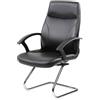 Dmora - Sedia da Ufficio Macquarie, Poltrona direzionale con braccioli, Sedia ergonomica da Ufficio, Nero, Cm 60x59h95,
