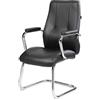 Dmora - Sedia da Ufficio Townsville, Seduta Sala da Attesa con braccioli per Ufficio, Seduta ergonomica da Attesa, Cm 61x58h101, Nero