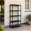Dmora Armadio da esterno, Scaffale outdoor, Armadio balcone multiuso, Armadietto da esterno, 100% Made in Italy, Antracite, 80x40h176 cm