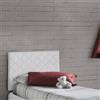 Talamo Italia - Letto singolo Cleziana, Testata in ecopelle a muro, 100% Made in Italy, adatta a letto Singolo, Cm 90x60, Bianco