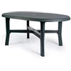 Dmora - Tavolo da Esterno Piacenza, Tavolo Ovale da Pranzo, Tavolo Fisso da Giardino Multiuso, 100% Made in Italy, Cm 165x110h72, Verde
