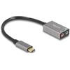Delock Scheda audio USB-C esterna su 2x jack 3,5mm stereo/microfono