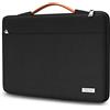 TECOOL Custodia PC portatile 16 Pollici per MacBook Pro 16 M3 M2 M1 A2991 A2780 A2485 A2141 2023-2019, 16 Lenovo Thinkbook Thinkpad HP Dell Notebook Matebook d16 Laptop,Borsa Computer Porta PC,Nero