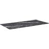 Qnhdfrt Piano Tavolo Vetro Temperato Nero Effetto Marmo 100x50 cm | Lastra di ricambio rettangolare in vetro temperato nero effetto marmo per tavolini da salotto e tavoli da pranzo.