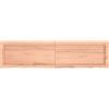 Qnhdfrt Ripiano da Muro 120x30 cm in Legno Massello di Rovere | Lastra in rovere rustico con bordi naturali per tavoli, scrivanie o mensole da parete in soggiorno e studio.
