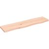 Qnhdfrt Ripiano Parete 80x20x2 cm Legno Massello Rovere Non Trattato | Tavola rustica in vero legno con bordi vivi, ideale come piano lavabo per il bagno o ripiano decorativo in soggiorno.
