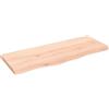 Qnhdfrt Ripiano a Parete 100x40 cm in Legno Massello di Rovere Grezzo | Tavola versatile con bordi naturali per bagno o camera. Ideale per creare tavoli, scrivanie o mobili rustici fai da te.