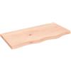 Qnhdfrt Ripiano in Legno Massello di Rovere Grezzo 80x40 cm | Pannello versatile in legno naturale ideale come top per mobile bagno o piano scrivania in studio.