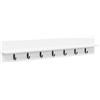 Tmriohed Appendiabiti da parete bianco, 100 x 10,5 x 18 cm, moderno pannello appendiabiti in legno con ganci per corridoio e ingresso, montaggio a parete salvaspazio per giacche e borse