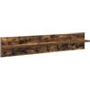 Tmriohed Appendiabiti da parete in legno da 100 cm, moderno appendiabiti con ganci per corridoio e ingresso, pannello da parete salvaspazio per montaggio a parete, colore rovere affumicato