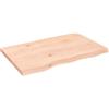 Qnhdfrt Mensola a Parete 80x50 cm Legno Massello Rovere Grezzo