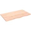 Qnhdfrt Ripiano in Legno Massello di Rovere Grezzo 100x60x2 cm | Pannello rustico con bordi vivi per personalizzare tavoli, scrivanie e mobili in soggiorno e studio.