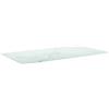 Qnhdfrt Piano Tavolo in Vetro Temperato Effetto Marmo Bianco 120x65 cm