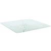 Qnhdfrt Piano Tavolo Quadrato in Vetro Temperato Marmo Bianco 40x40 cm