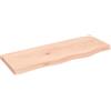 Qnhdfrt Ripiano a Parete 80x30 cm in Legno Massello Rovere | Tavola in legno naturale grezzo con bordi vivi, ideale come mensola sospesa o piano lavabo per bagno e soggiorno.