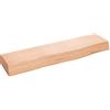 Qnhdfrt Ripiano da Muro 40x10x4 cm in Legno Massello Rovere Trattato | Tavola rustica con bordi vivi naturali per il soggiorno, ideale come piano lavabo o superficie per mobili fai da te.
