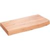Qnhdfrt Ripiano in Rovere Massello 60x30 cm Tavola Legno con Bordo Vivo | Tavola rustica spessa per fai da te, ideale come top lavabo bagno o piano scrivania per studio.