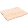 Qnhdfrt Ripiano a Parete 60x50x2 cm in Legno Massello di Rovere Grezzo