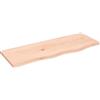 Qnhdfrt Ripiano a Parete 80x30x2 cm Legno Massello Rovere Grezzo | Mensola rustica con bordi vivi in vero rovere, ideale come piano lavabo per bagno o scrivania in soggiorno.