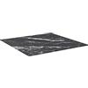 Qnhdfrt Piano Tavolo Nero 70x70 cm Vetro Temperato Effetto Marmo 6 mm