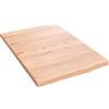 Qnhdfrt Ripiano Legno Massello Rovere con Bordi Vivi 40x60x2 cm | Ideale come piano d'appoggio per mobile bagno, scrivania da studio o mensola rustica per soggiorno.