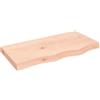 Qnhdfrt Ripiano in Legno Massello di Rovere 80x40 cm, Mensola a Parete | Piano in legno naturale per tavolo, scrivania o mobile bagno. Ideale per soggiorno, ufficio e corridoio.