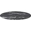 Qnhdfrt Piano Tavolo Vetro Temperato Ø80x1 cm Design Marmo Nero