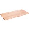 Qnhdfrt Ripiano Legno Massello Rovere 80x40x2 cm per Mensola e Tavolo | Tavola rustica con bordi naturali per soggiorno, cucina e bagno. Ideale come piano lavabo o mensola da parete.