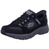 Skechers Uomo Oak Canyon Consistent Winner Slip-In ALLENATRICE, Black Leather/Textile/Synthetic/Charcoal Trim, 46 EU