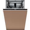 HOTPOINT ARISTON LAVASTOVIGLIE INCASSO Pannello frontale non in dotazione HOTPOINT ARISTON HA4ID11CS80, Programmi 5, Dimensioni: L 44,8 cm, A 82 P 55,5 Rumorosità 46 dB(A), Consumo di acqua 8,7 l, Inox, Classe D