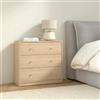 Dmora - Cassettiera Vivienne, Settimino multiuso, Comò camera da letto, Mobile con cassetti, 72x30 h68 cm, Rovere