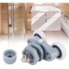 Akozon Porta Scorrevole a Rulli, 8 Pezzi Rullo Scorrevole in Plastica Resistente Doccia Aurlane Porta in Vetro per Bagno Rulli per Pavimenti Cuscinetto Ruota (20 mm)