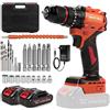 YUMILI Trapano a Percussione a Batteria 21V, Avvitatore a Batteria 50Nm Brushless